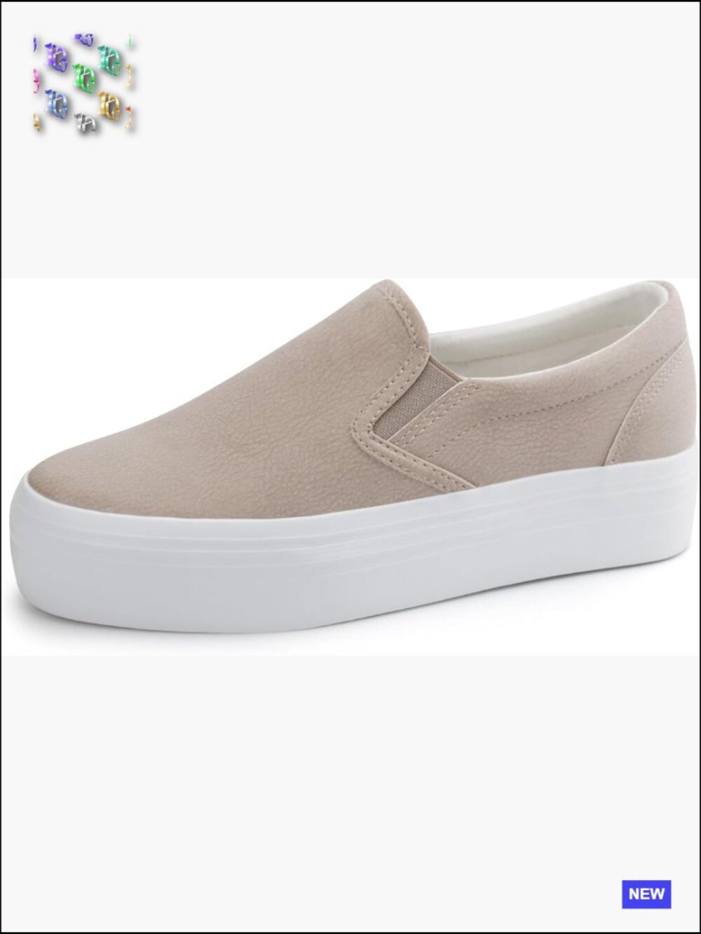 Slip-on Platform Loafers Comfortable Memory Foam Elastic Side Panels Casual